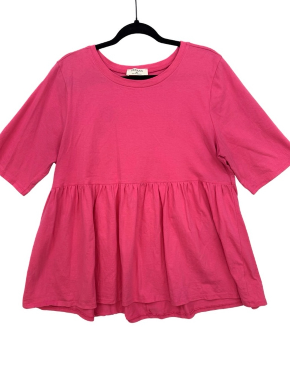 Pink Babydoll Top Flowy Casual Tee XL Soft Lounge Top